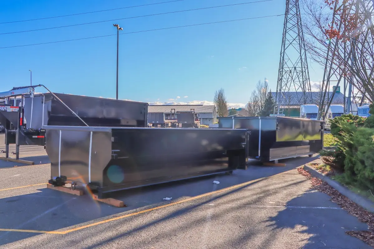 Roll-off dumpster ready for waste disposal at job site for Residential Dumpster Rental in Morganton